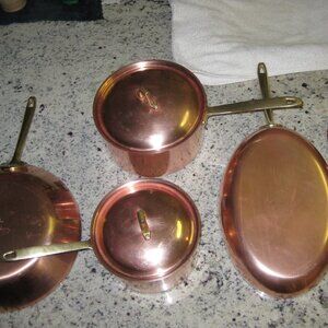 Revere Ware Vintage Solid Copper Cookware Set